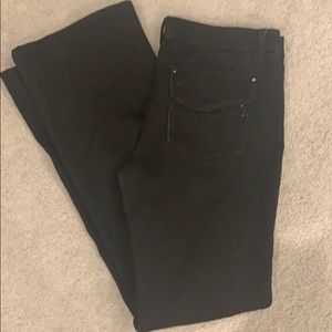 WHBM 12L Noir flare leg black jeans
